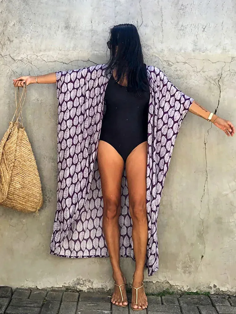 2023 Sexy Bikini Cover-ups Beach Pareo Stripes Tie Dye Kimono Swimsuit Dress Summer Women Beachwear Boho Bathing Suit Cover Up