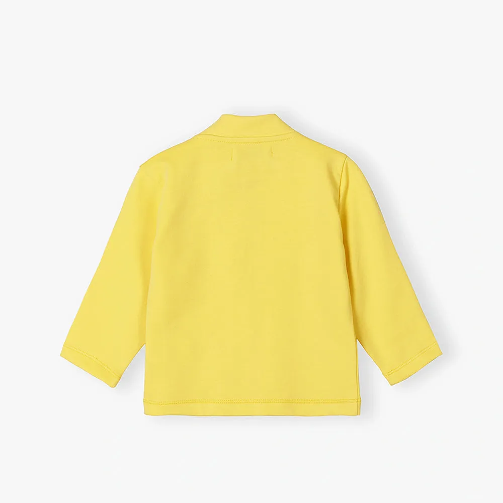 5.10.15 Bokeh Pot Yellow Terry Mock Neck Zipper 12384