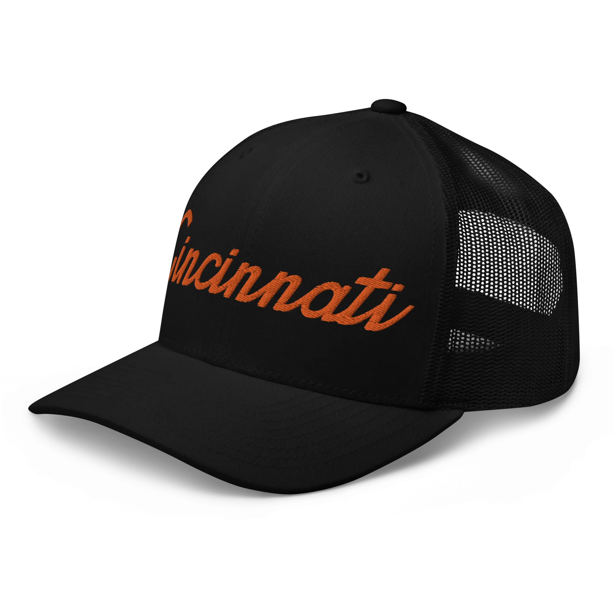 Cincinnati Classic Orange Script Trucker Hat