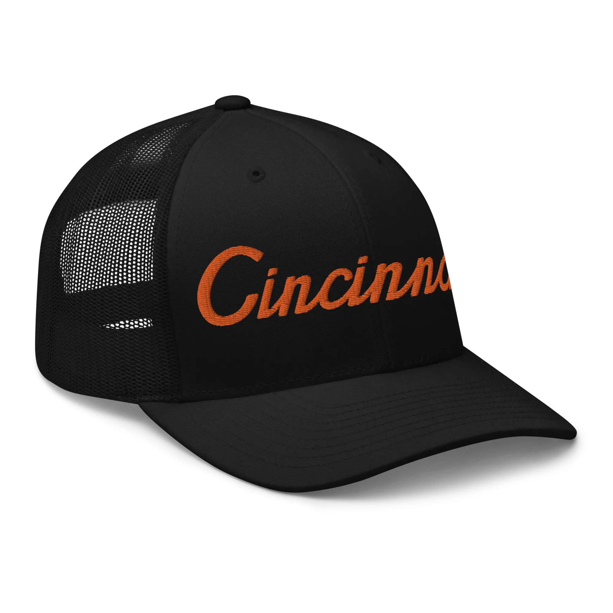 Cincinnati Classic Orange Script Trucker Hat