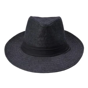 Classy Men Black Straw Panama Hat