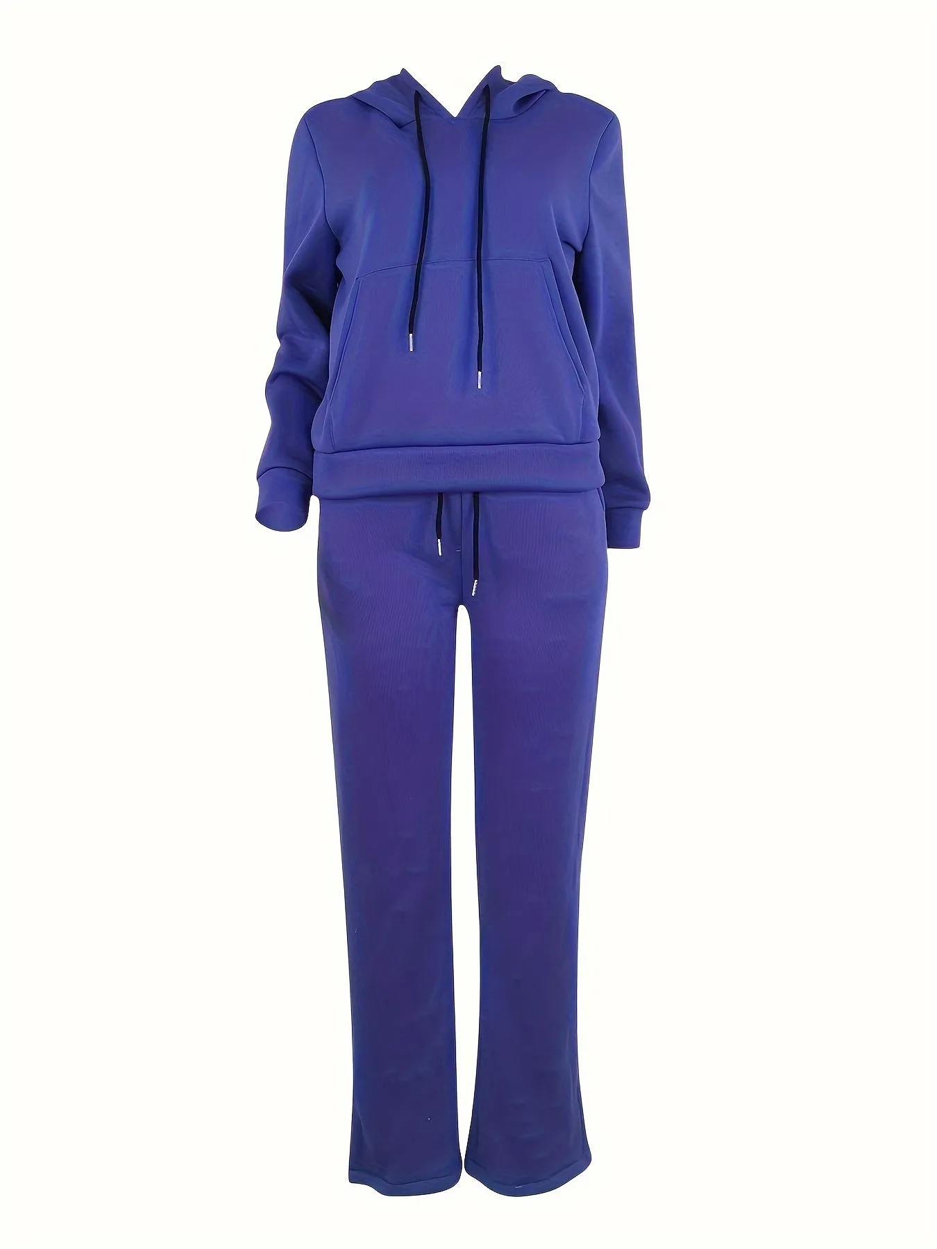 Drawstring Long Sleeves Sweatshirt & Pant  Activewear  Set