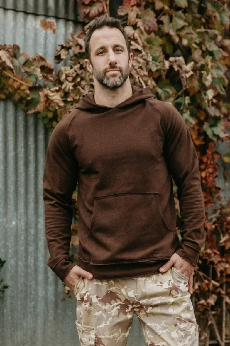 Fleece Porous Hoodie - Brown