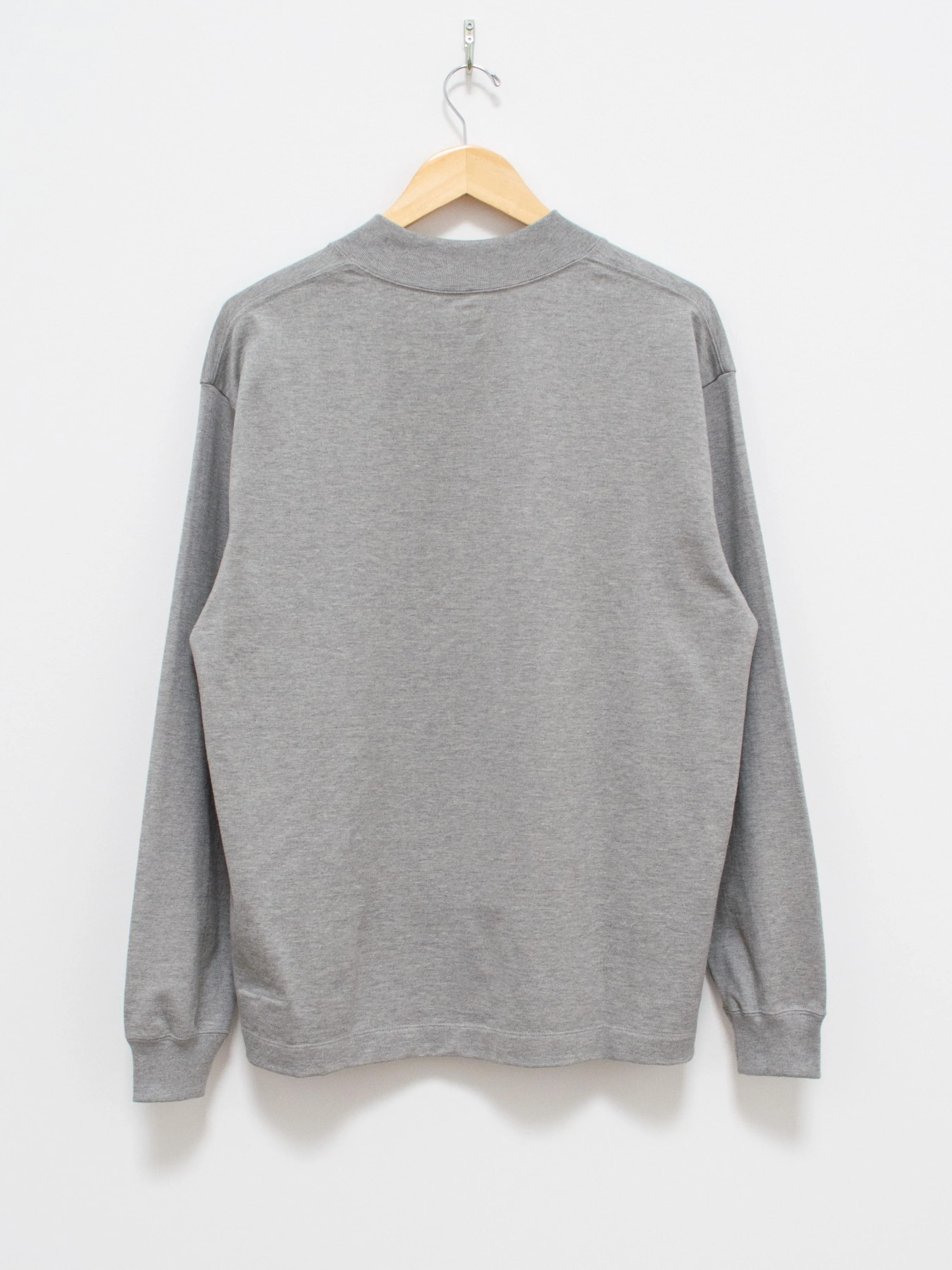 Heavy Suvin Supima Mockneck Tee - Feather Gray