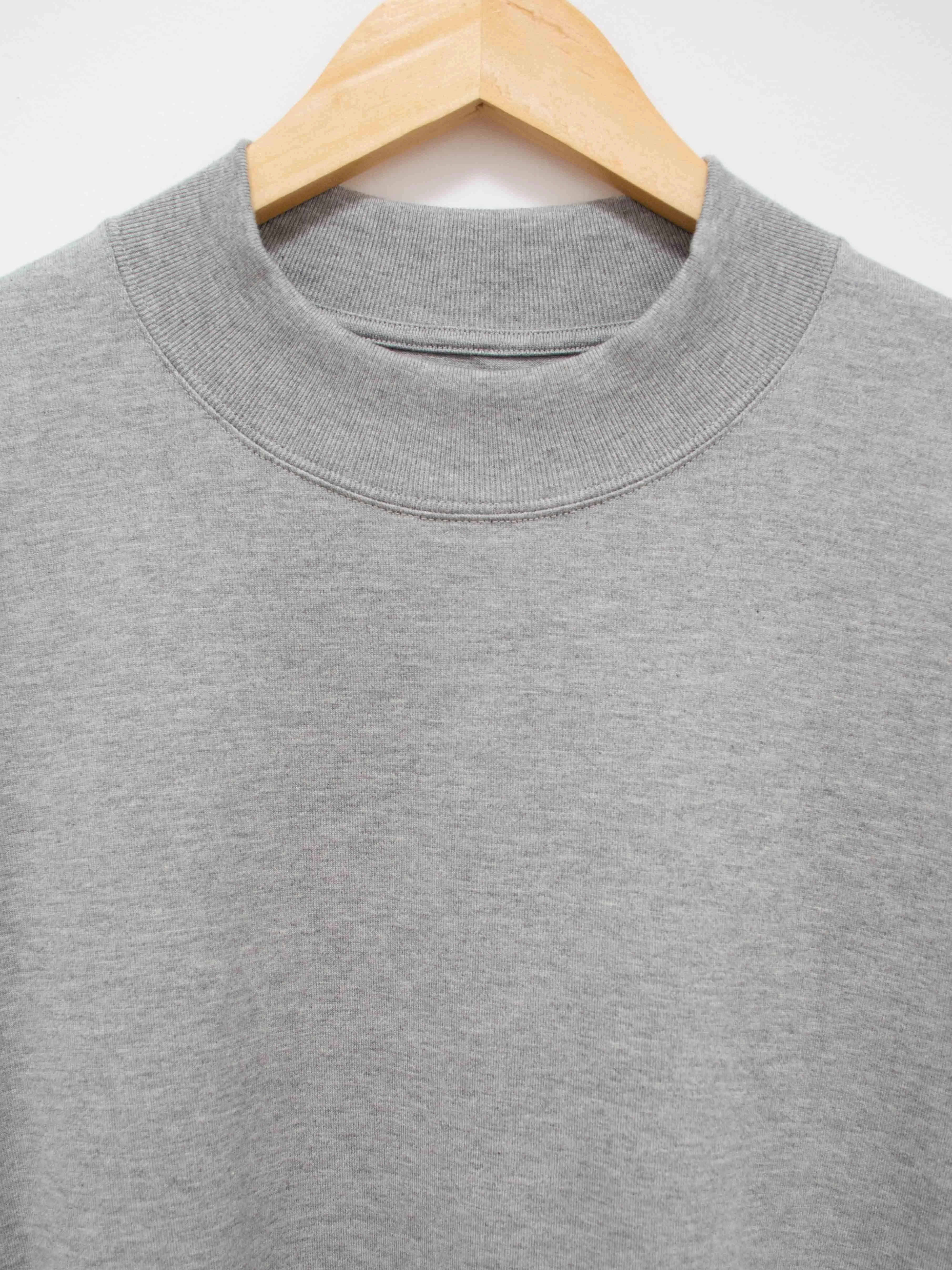 Heavy Suvin Supima Mockneck Tee - Feather Gray