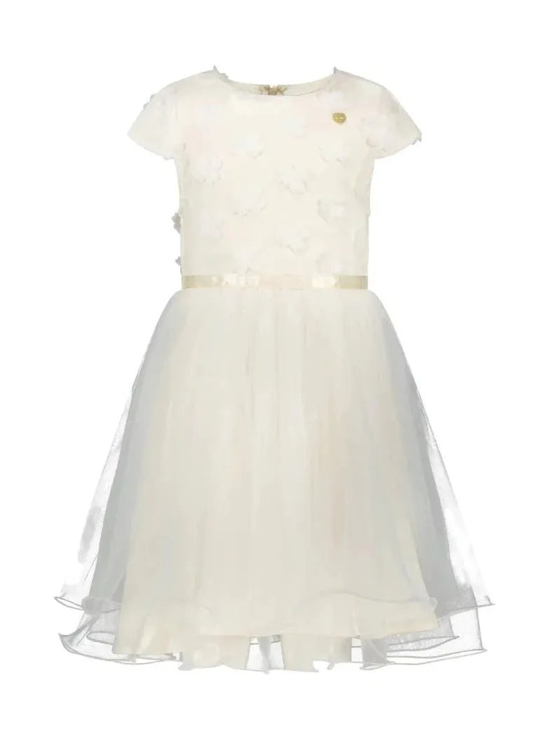 Le Chic Starlight Nylon Hem Dress Ivory