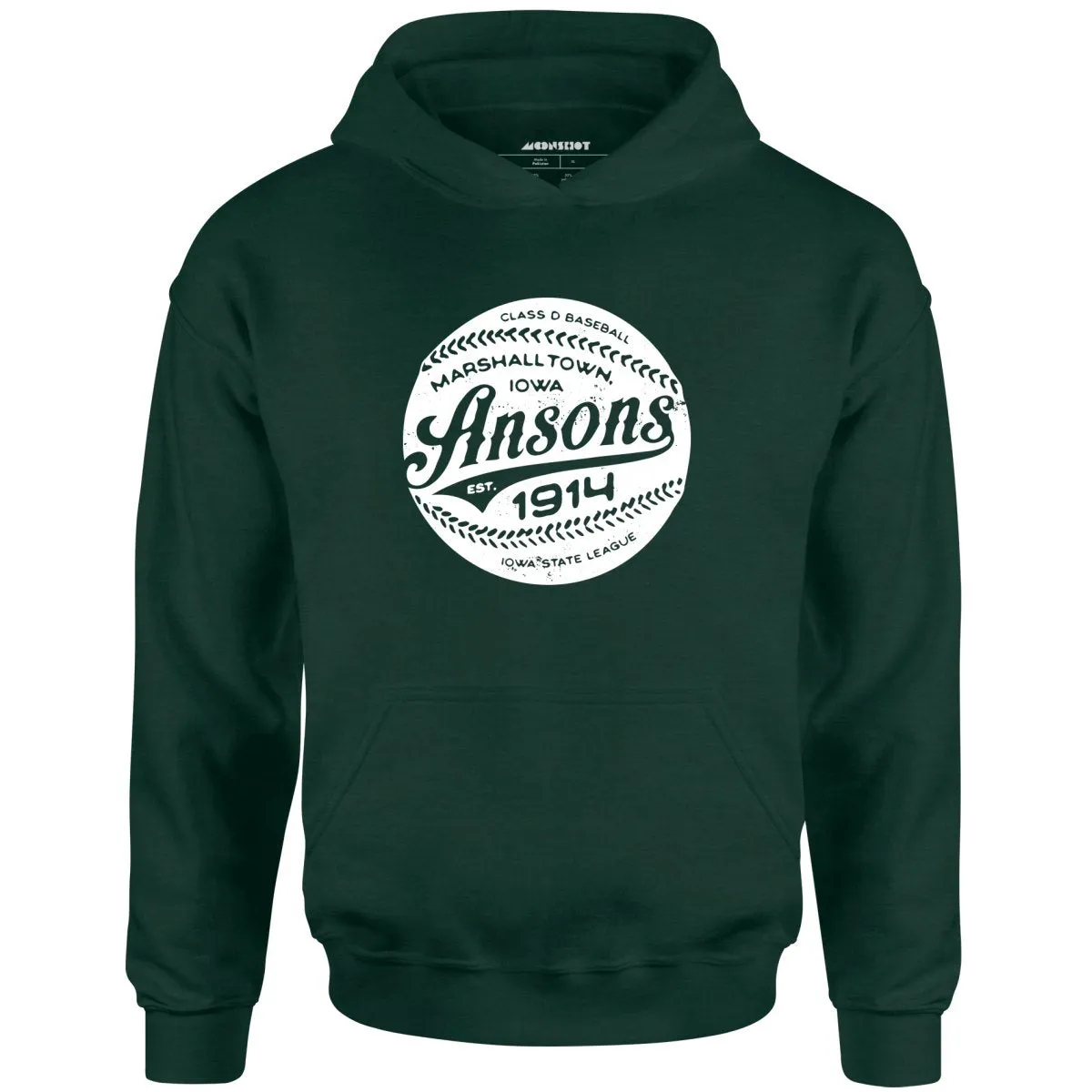 Marshalltown Ansons - Iowa - Vintage Defunct Baseball Teams - Unisex Hoodie