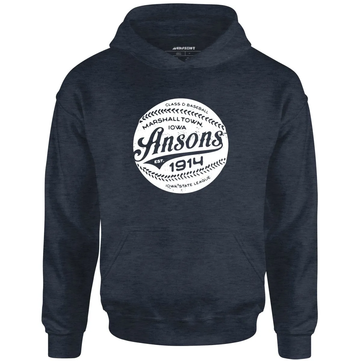 Marshalltown Ansons - Iowa - Vintage Defunct Baseball Teams - Unisex Hoodie