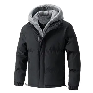 New Fusion Thick Warm plus Size Winter Jacket Men Puffer Jacket Hooded Parkas Mens Winter Fashion