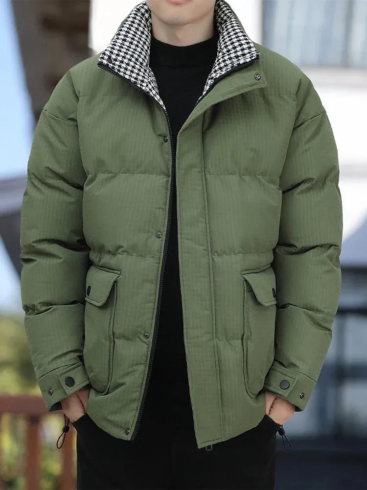 New Men's Fashion New Winter Stand Collar down Cotton Coats Male Thick Cotton-Padded Jackets