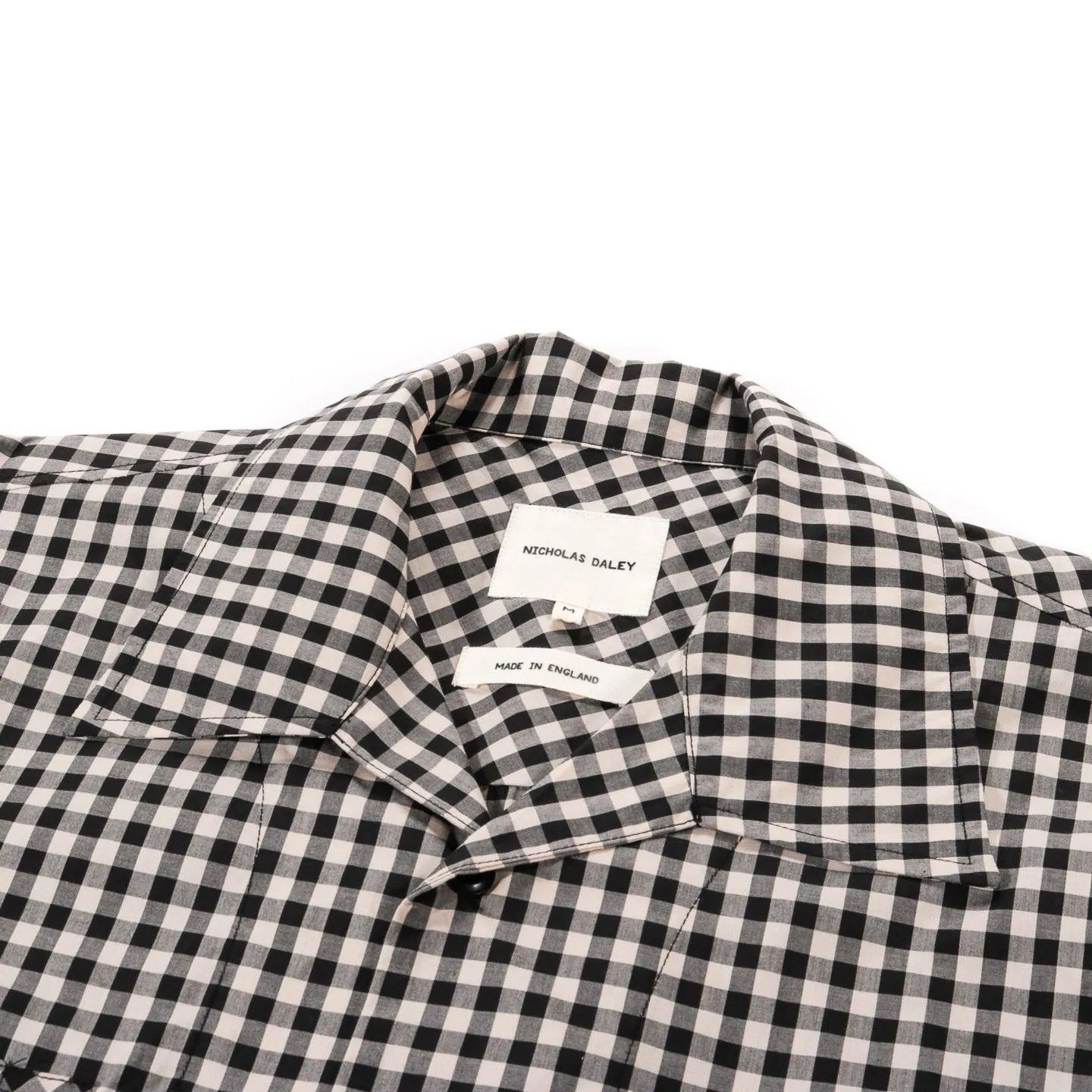 NICHOLAS DALEY CLASSIC TWO POCKET SHIRT BLACK / ECRU