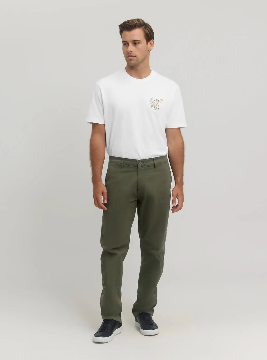 Olive Green Angels Chino Pants