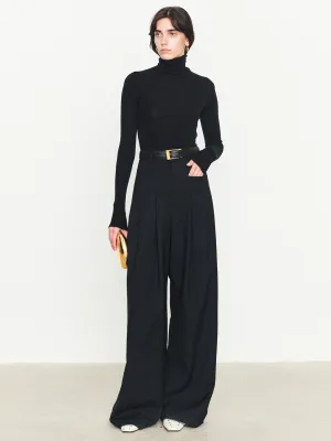 Pleated Wide Leg Trendy Oversized Dress Pants