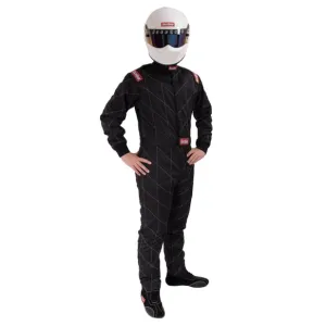 RaceQuip One Piece Multi Layer Fire Suit - Black - Large - 91609059