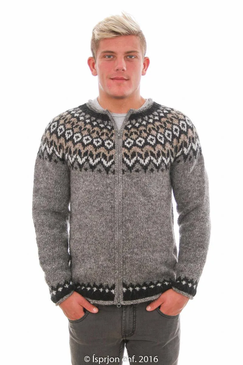 Riddari- Icelandic Wool Cardigan - Grey