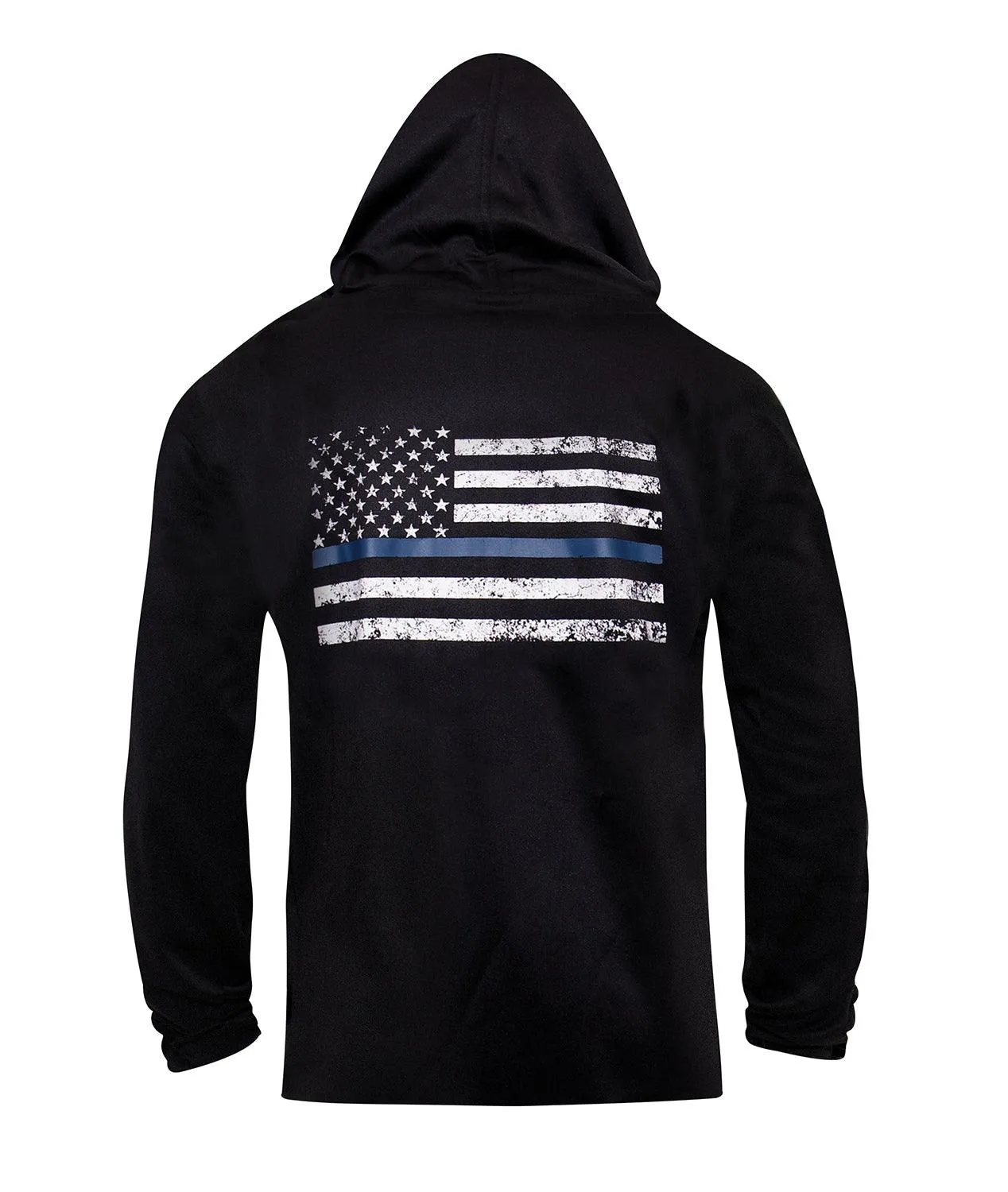 Rothco Thin Blue Line Concealed Carry Zippered Hoodie - Black