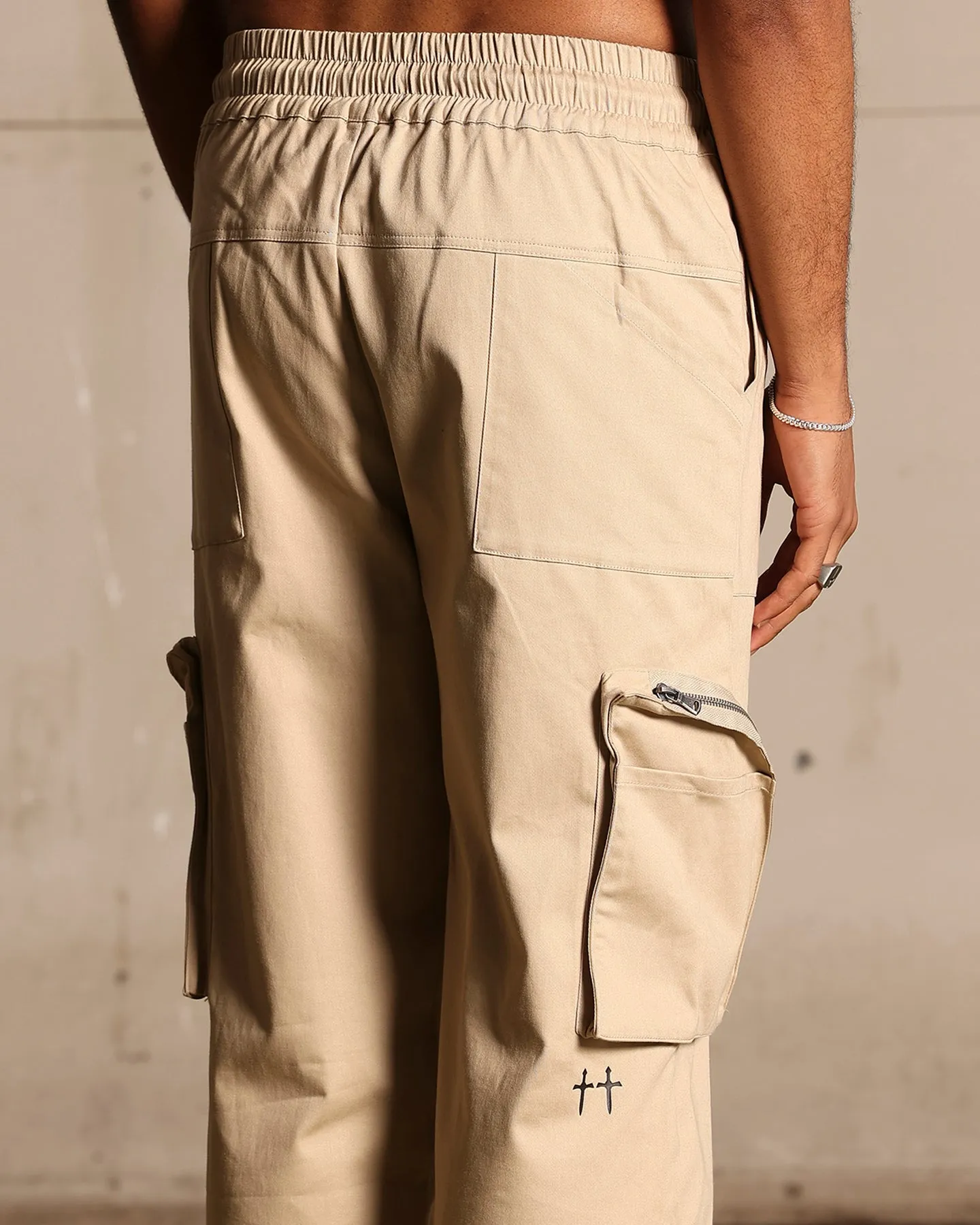 Saint Morta Gallery Zip Cargo Pants Stone