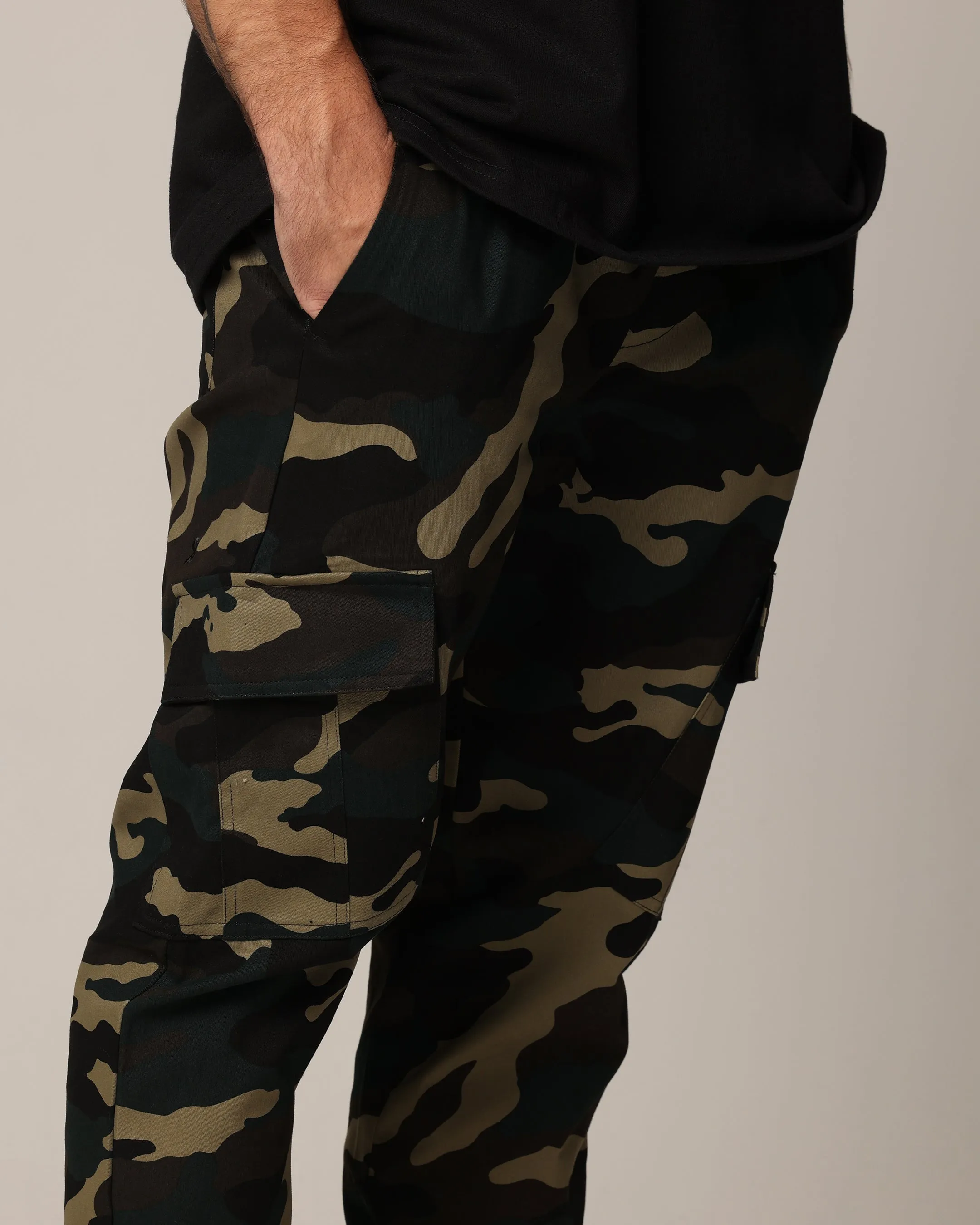 Saint Morta Tapered Cargo Pants Woodland Camo