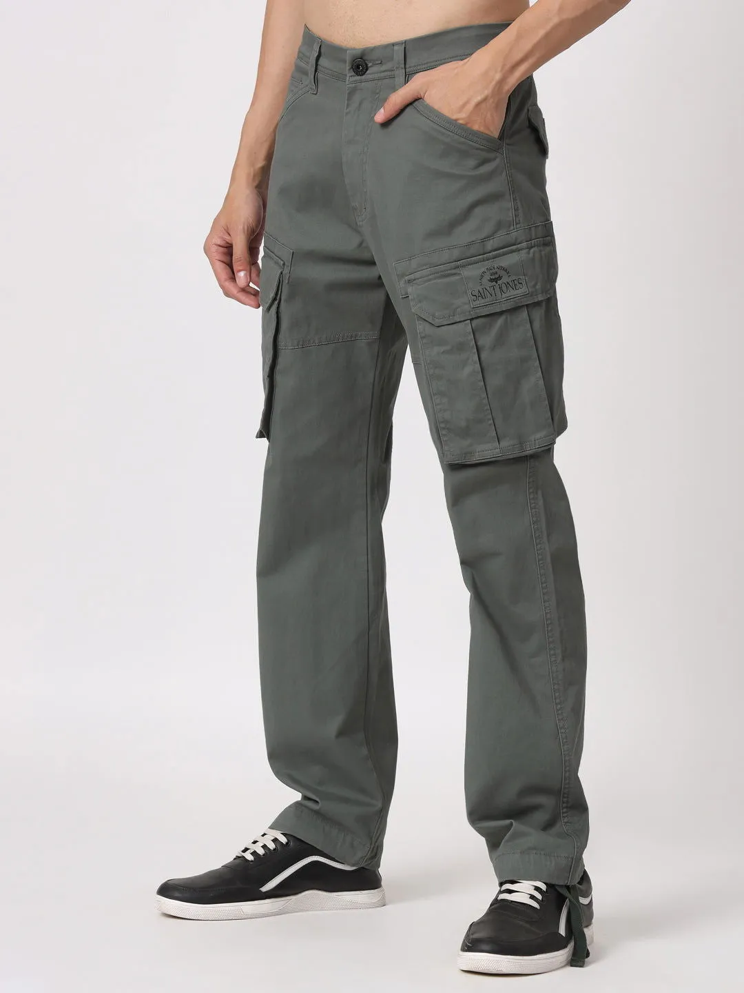 Six pockets Light olive cargo