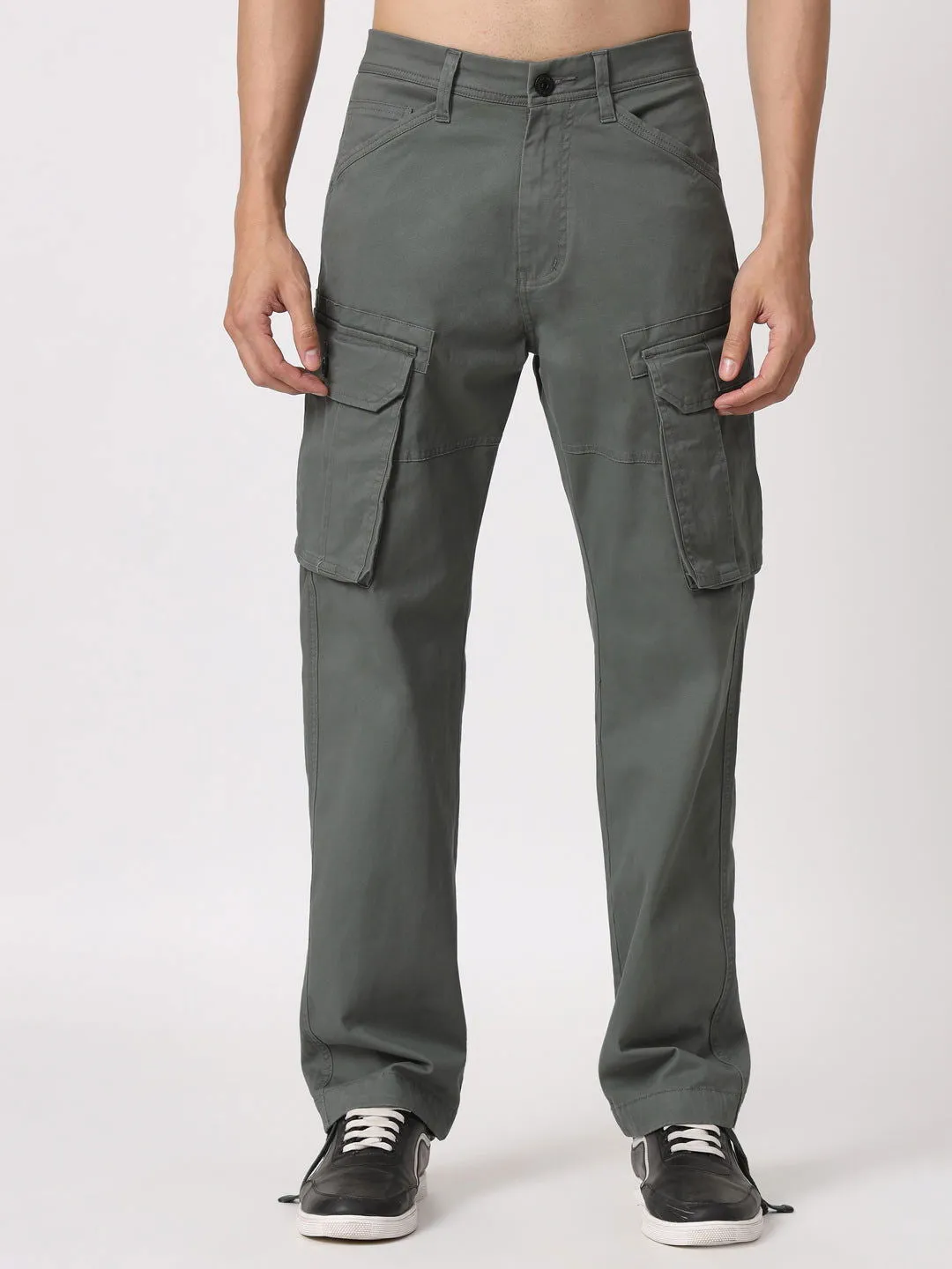 Six pockets Light olive cargo