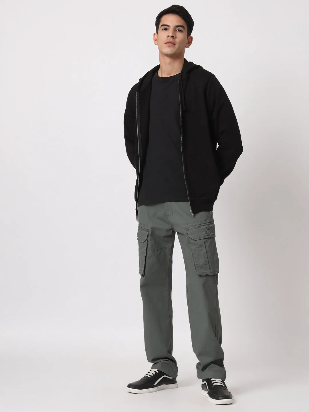 Six pockets Light olive cargo