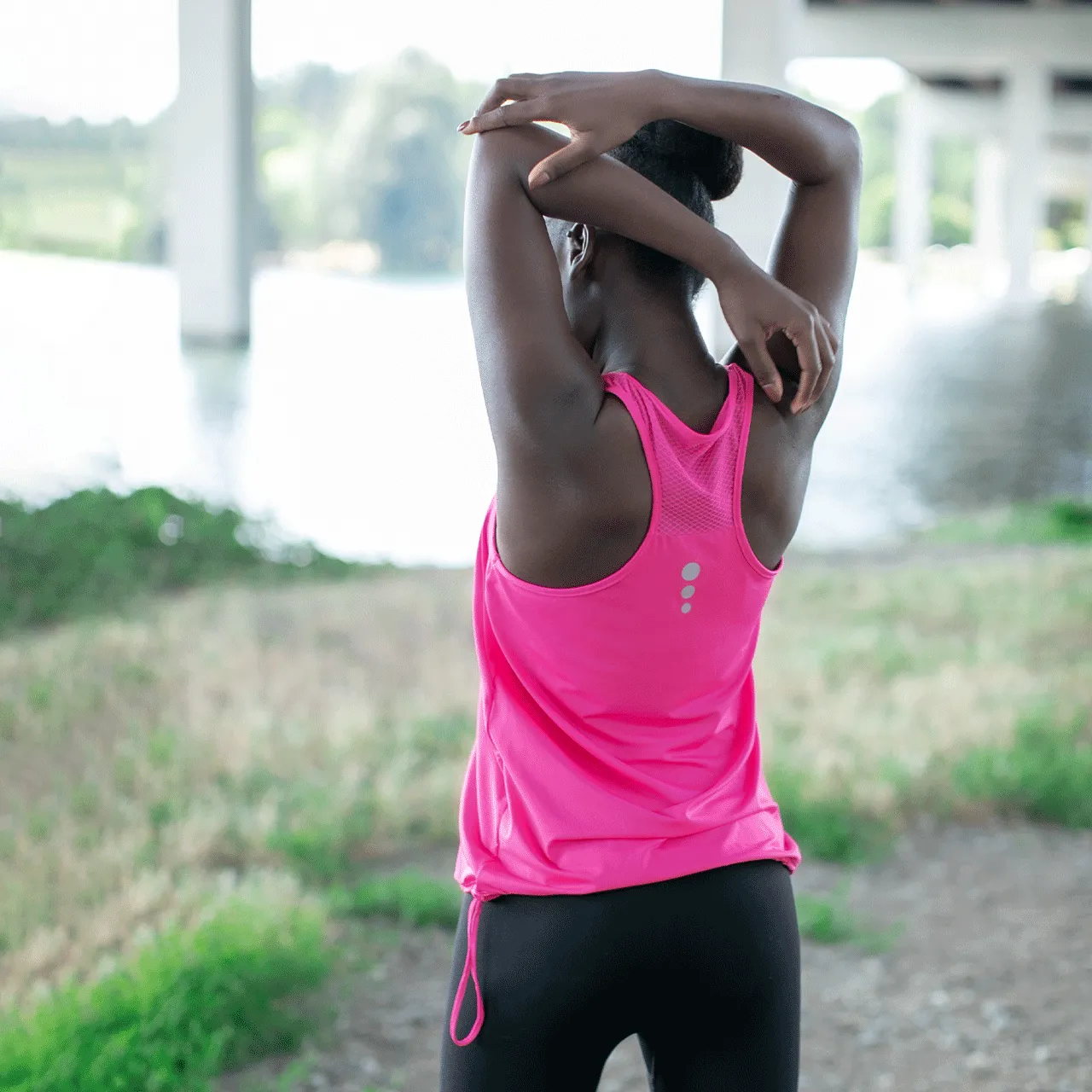 Solid Om Bungee Tank Top