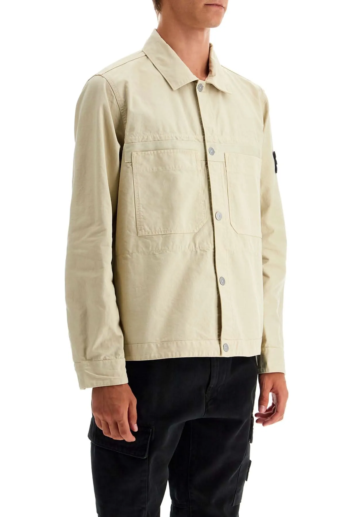 Stone Island cotton ripstop overshirt