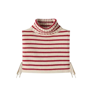 STRIPED TURTLENECK COLLAR-RED STRIPED