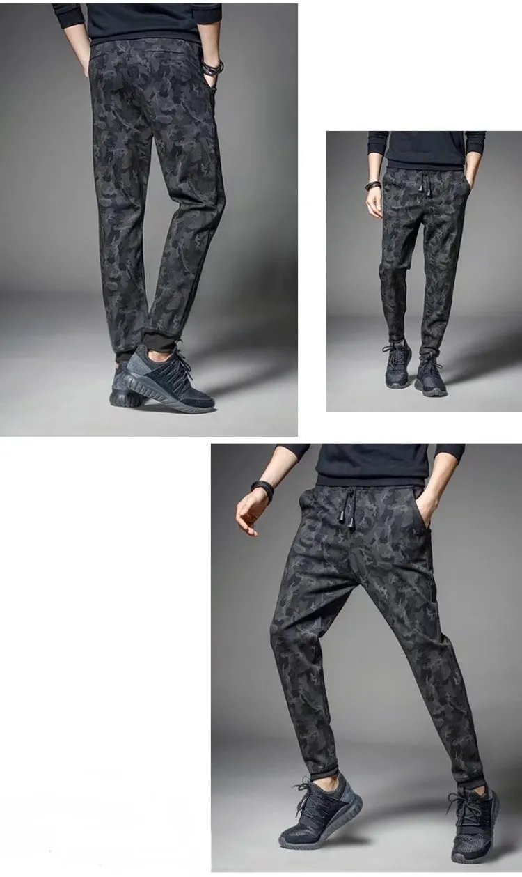 Summer Men Popular Sport Pants Hong Kong Trendy Personality Thin Solid Colored Casual Pants