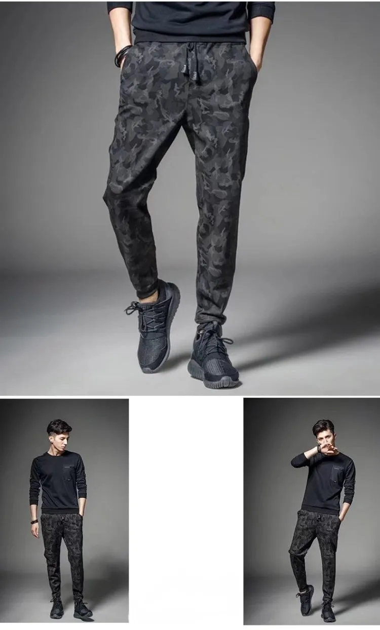 Summer Men Popular Sport Pants Hong Kong Trendy Personality Thin Solid Colored Casual Pants