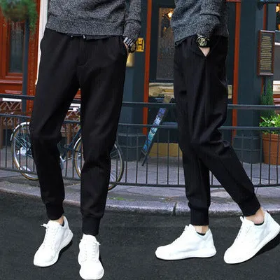 Summer Men Popular Sport Pants Hong Kong Trendy Personality Thin Solid Colored Casual Pants