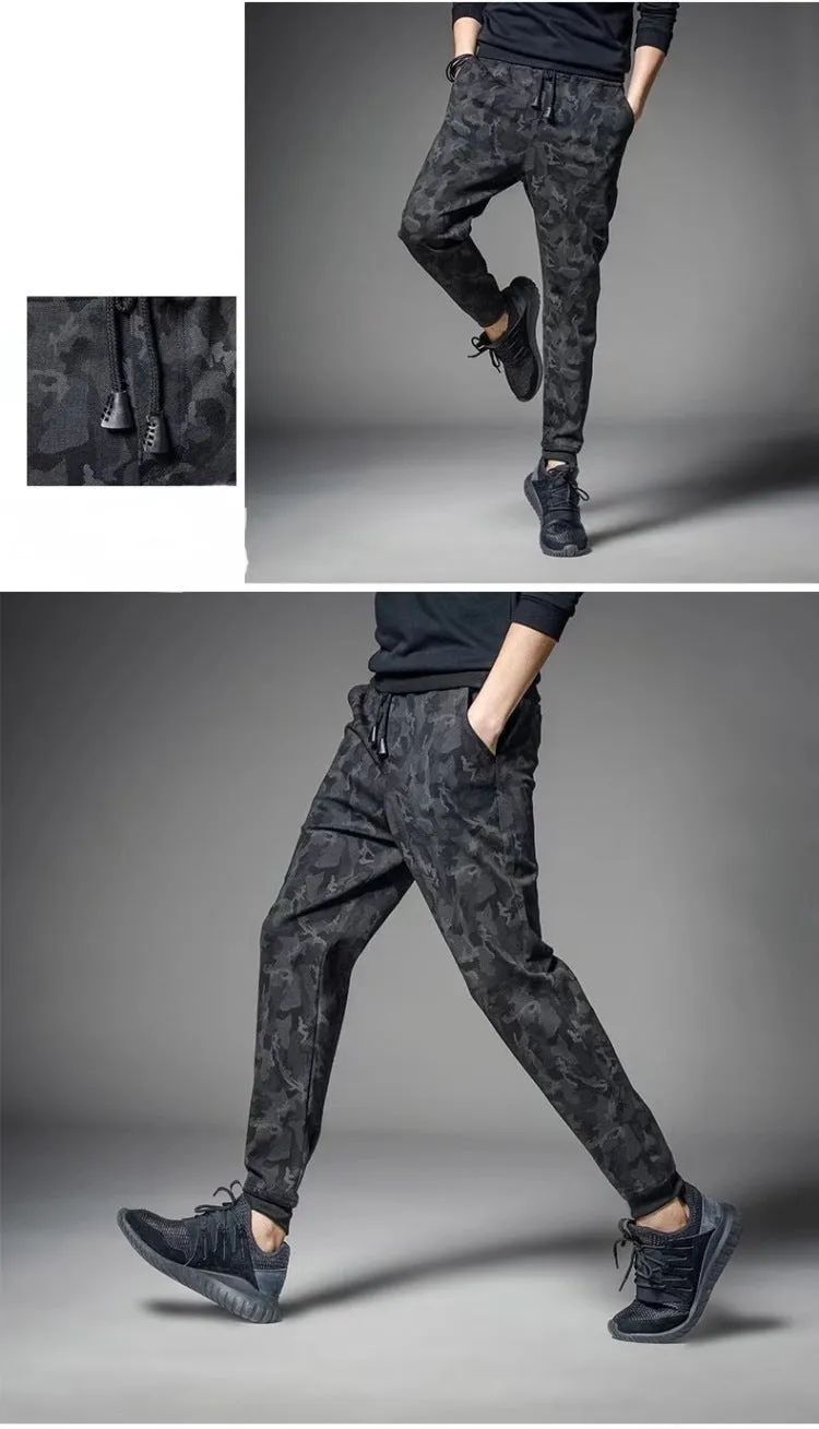 Summer Men Popular Sport Pants Hong Kong Trendy Personality Thin Solid Colored Casual Pants