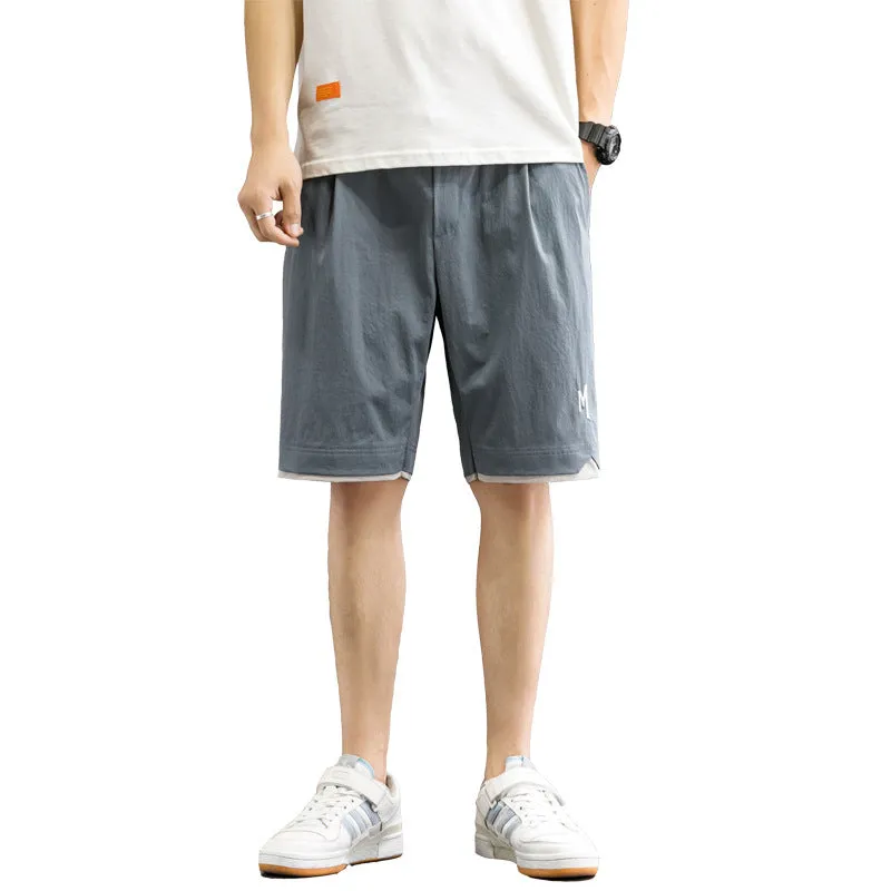 Summer Men Shorts Outdoor Trendy ins Korean Loose Casual Jodhpurs Cargo knee length Shorts