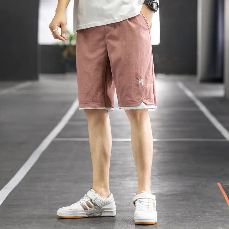 Summer Men Shorts Outdoor Trendy ins Korean Loose Casual Jodhpurs Cargo knee length Shorts