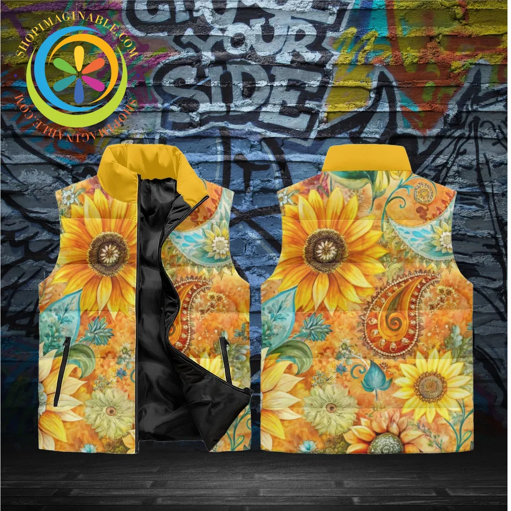 Sunflower Garden Puffer Vest