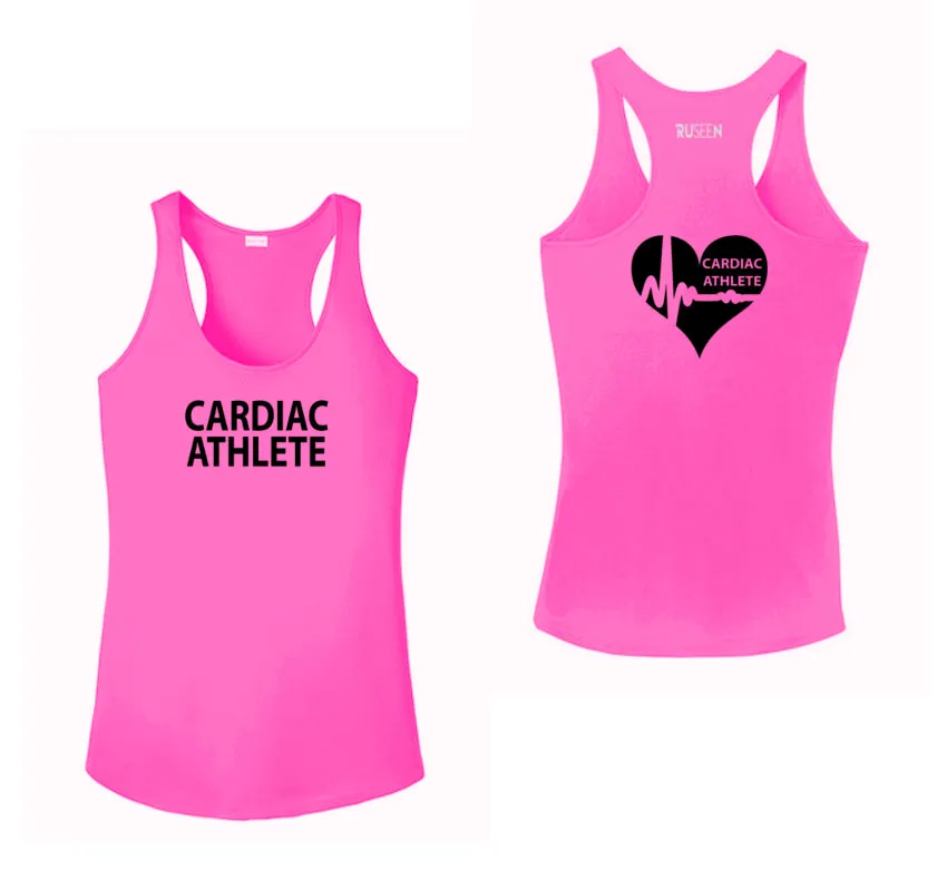 Women's Cardiac Athlete Tank Top Design 2 - Reflective or Black Text