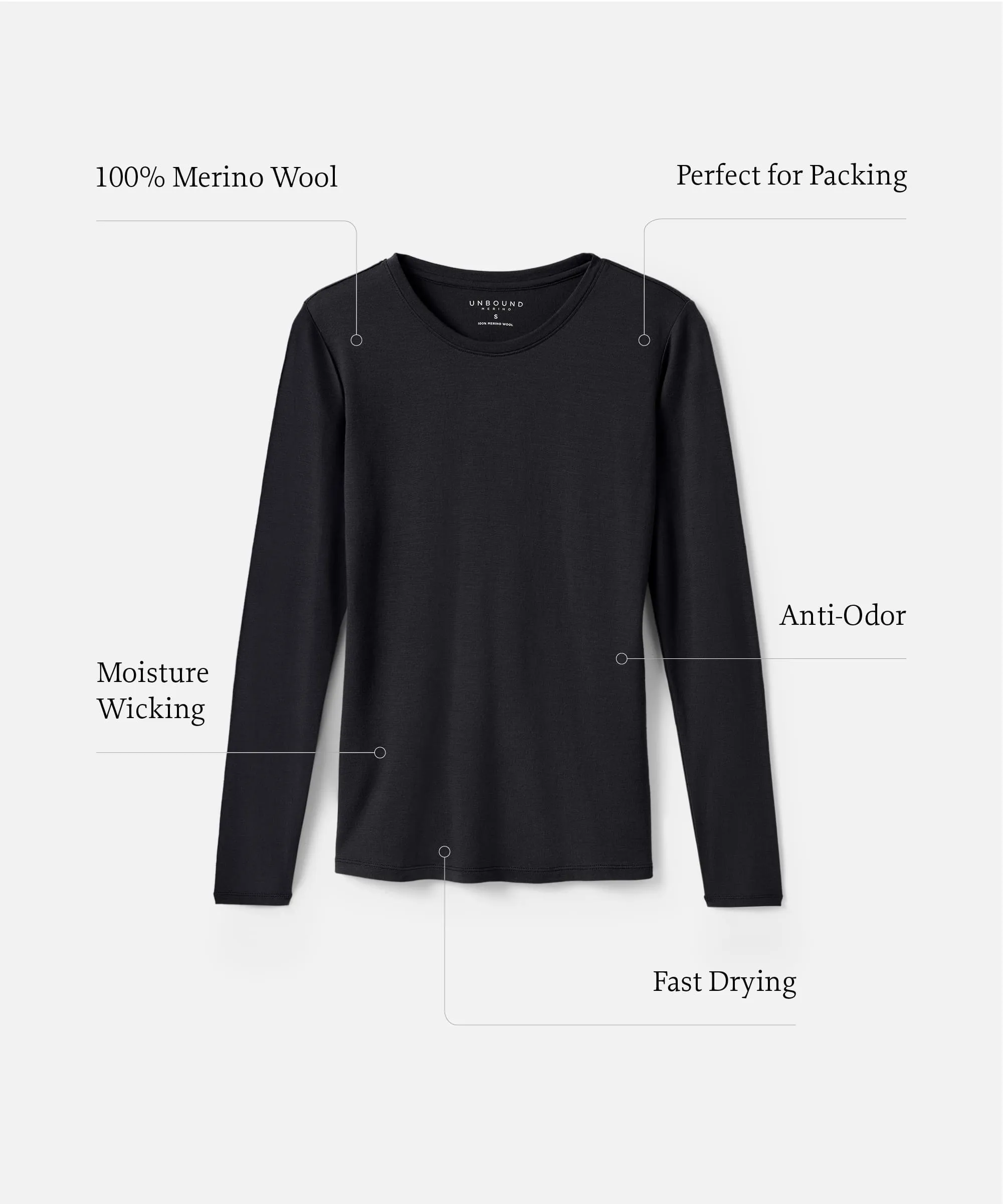 Women's Long Sleeve Merino Crew