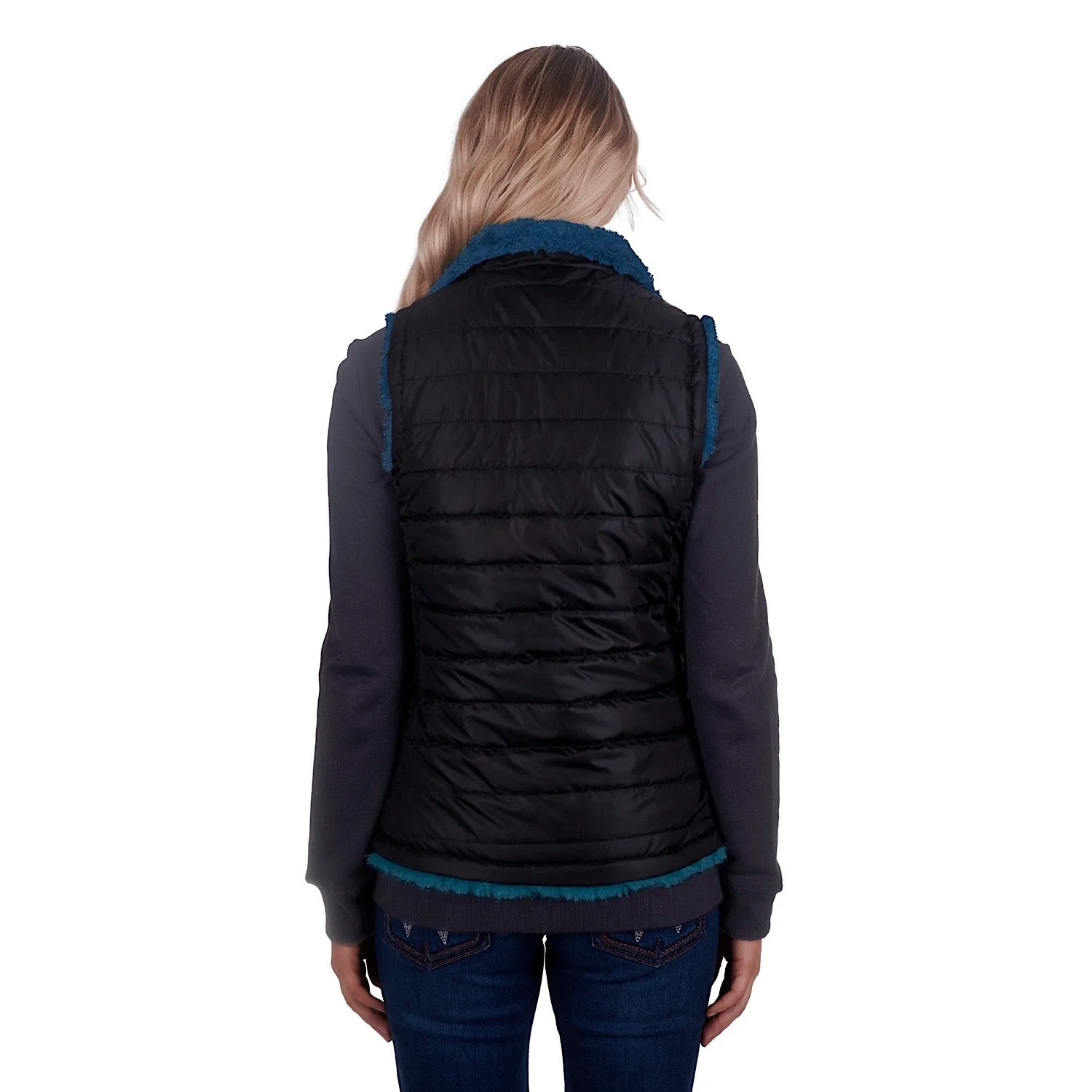 Wrangler Womans Montana Reversible Vest Black