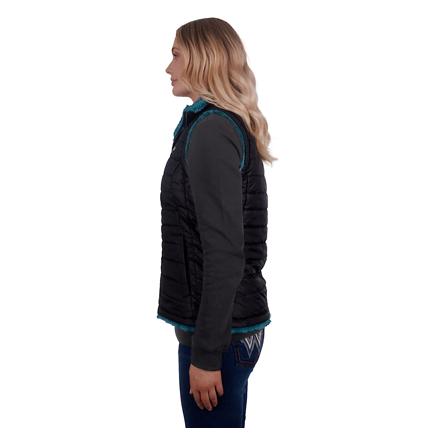 Wrangler Womans Montana Reversible Vest Black